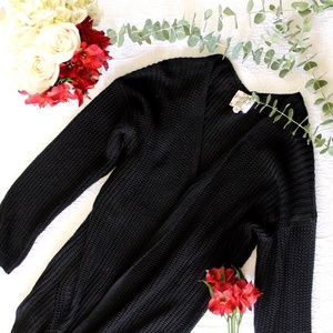 Hippie Rose Black Cardigan